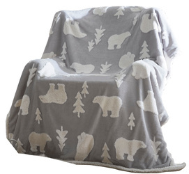 Święta Mikołaj Miś CIEPŁY KOC świąteczny Pled