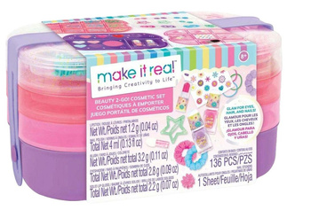 Make It Real KUFEREK WALIZKA KOSMETYKI DO MAKIJAŻU DLA DZIECI 136 Elem