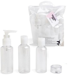 Zestaw pojemników podróżnych na kosmetyki do samolotu  Kosmetyczka 