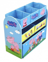 PEPPA PIG ŚWINKA REGAŁ DLA DZIECI POJEMNIKI NA ZABAWKI ORGANIZER MEBLE