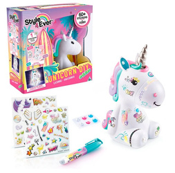 ŚWIECĄCY JEDNOROŻEC DIY DO DEKOROWANIA MALOWANIA 60 NAKLEJEK  SKARBONKA
