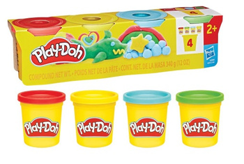 PLAY DOH CIASTOLINA zestaw 4 kolorowych tub G0688 Hasbro