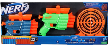 NERF ELITE 2.0 SNAJPERKA 2X PISTOLET TARCZA 12 STRZAŁEK ZESTAW