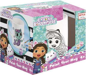 KOCI DOMEK GABI KUBEK do malowania farbami Zestaw kreatywny dla dzieci