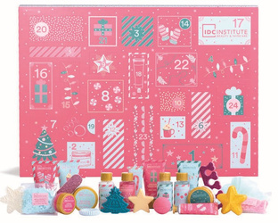 IDC KALENDARZ ADWENTOWY ŚWIĘTA ZESTAW KOSMETYKI DO TWARZY I CIAŁA KĄPIELI