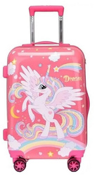 JEDNOROŻEC WALIZKA DZIECIĘCA KABINOWA PODRÓŻNA DLA DZIECI UNICORN SZYFR