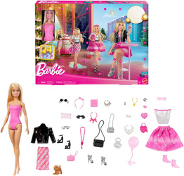 LALKA BARBIE ADWENTOWY KALENDARZ MODOWY 24 niespodzianki + lalka