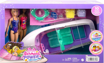 MATTEL BARBIE MERMAID POWER ZESTAW 2 LALKI MOTORÓWKA HJK58