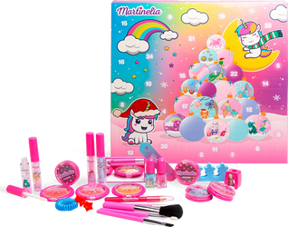 MARTINELIA JEDNOROŻEC KALENDARZ ADWENTOWY DLA DZIECI KOSMETYKI BŁYSZCZYK