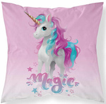 Poduszka Jasiek 40x40 Jednorożec Dekoracyjna Dziecięca Bajkowa + Wkład
