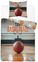 POŚCIEL DZIECIĘCA MŁODZIEŻOWA KOSZYKÓWKA 140x200cm NBA BASKETBALL PIŁKA