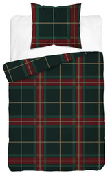 POŚCIEL ŚWIĘTA ŚWIĄTECZNA KRATKA BAWEŁNA 140X200 GWIAZDKA