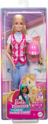 BARBIE DŻOKEJKA MALIBU LALKA FILMOWA W STROJU JEŹDZIECKIM HXJ38