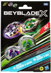 BEYBLADE X - DUAL PACK - KNIFE SHINOBI 4-80HN (DEFENSE) +KEEL SHARK 3-80F