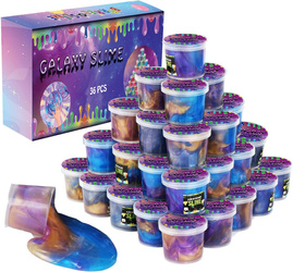 GALAXY SLIME ZABAWKI SENSORYCZNE ZESTAW KOSMICZNYCH GLUTÓW GLUTY 36 SZT