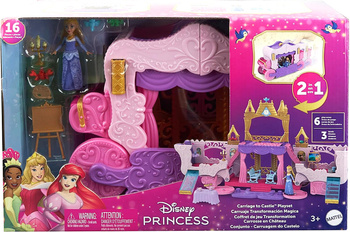 Disney Księżniczka Karoca-Zamek 2 w 1 Zestaw i lalka Zabawka pałac