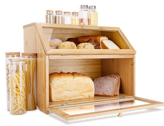 Chlebak bambusowy pojemnik żywność przyprawy półka szafka do kuchni deska