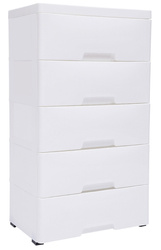 PLASTIKOWY POJEMNIK REGAŁ KOSZ NA ZABAWKI SZAFKA SZUFLADY 5 PÓŁEK