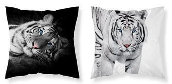 POSZEWKA DWUSTRONNA 40x40 TYGRYS TIGER CAT KOT + WKŁAD