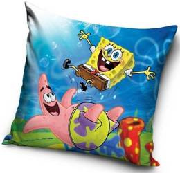 SPONGEBOB PAN GĄBKA JASIEK PODUSZKA 40x40 + WKŁAD