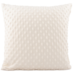 Poduszka Jasiek MINKY CREAM KREMOWA 40X40 + Wkład