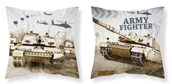 POSZEWKA NA JAŚKA DWUSTRONNA CZOŁG MILITARIA 40x40 + WKŁAD