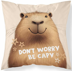 Poduszka Jasiek 40x40 Capibara Kapibara Ozdobna Młodzieżowa + Wkład