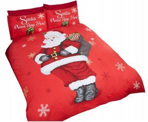 ŚWIĘTA MIKOŁAJ POŚCIEL ŚWIĄTECZNA CZERWONA 160X200