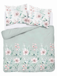 KOMPLET POŚCIELI 220X200 Detexpol MIKROFIBRA Miętowa Wiosenne Kwiaty