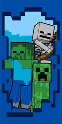 MINECRAFT GAME GRA PIKSELE RĘCZNIK DZIECI 140X70