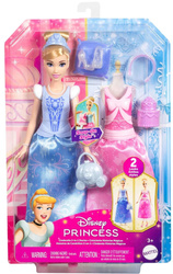 DISNEY PRINCESS HISTORIA KOPCIUSZKA LALKA Z BAJKI KSIĘŻNICZKA ZESTAW 2w1