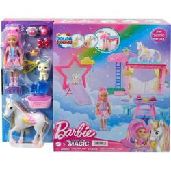LALKA BARBIE CHELSEA I JEJ PEGAZ JEDNOROŻEC SZCZYPTA MAGII ZESTAW