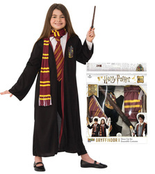 HARRY POTTER KOSTIUM STRÓJ GRYFINDOR SZALIK PELERYNA KRAWAT RÓŻDŻKA 4 CZ