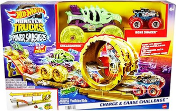 HOT WHEELS MONSTER TRUCKS DUŻY TOR TORY 4X AUTO HYT07
