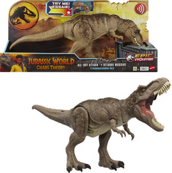 JURASSIC WORLD CHAOS THEORY DINOZAUR TYRANOZAUR T-REX TOTALNY ATAK HXF53