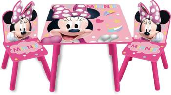 DISNEY MYSZKA MINNIE MIKI STOLIK 2 KRZESŁA DZIECI