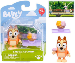 BLUEY FIGURKA PIESEK Bingo & Ice Cream RUCHOME ELEMENTY AKCESORIA