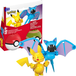 MEGA POKEMON POKEBALL PIKACHU I ZUBAT