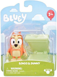  BLUEY FIGURKA PIESEK  Bluey Bingo & Dunny RUCHOME ELEMENTY AKCESORIA