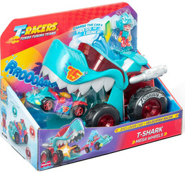 ZESTAW T-RACERS MEGA WHEELS T-SHARK FIGURKA ZESTAW WYŚCIGÓWKA WYRZUTNIA