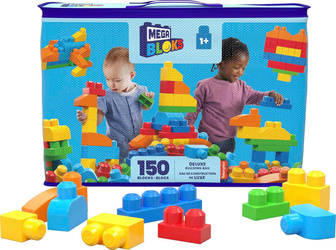Klocki Mega Bloks Deluxe Zestaw klocków w torbie duże 150 szt. CNM43