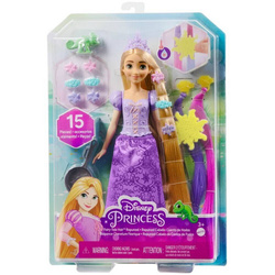 DISNEY PRINCESS LALKA ROSZPUNKA BAJKOWE WŁOSY ZESTAW Z AKCESORIAMI HLW18