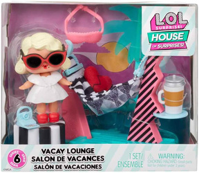 L.O.L. SURPRISE Zestaw WAKACYJNY LOL Vacay Lounge+LALECZKA Leading Baby
