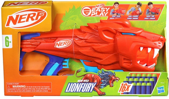 PISTOLET NERF JUNIOR ELITE EASY PLAY WYRZUTNIA WILD LIONFURY 16 strzałek 