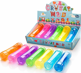 SLIME TUBKI MASA PLASTYCZNA GLUTY DUZY ZESTAW DLA DZIECI KOLOROWE 6 SZT