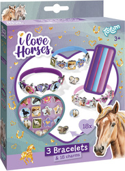 TOTUM KONIE Zestaw kreatywny do robienia bransoletek dla dzieci Charms
