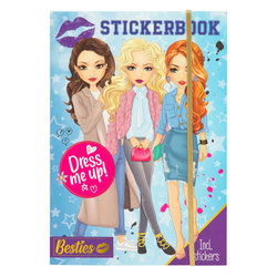 BESTIES Książeczka z naklejkami Ubierz swoją lalkę A4 Naklejki Moda Modelki