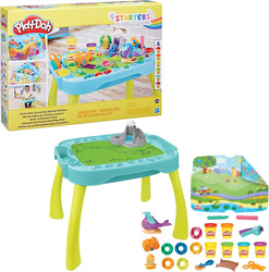 PLAY-DOH ZESTAW KREATYWNY STOLIK CIASTOLINA 2 PLANSZE 6 TUB AKCESORIA