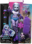 MONSTER HIGH ZESTAW LALKA ABBEY BOMINABLE 29 CM ZWIERZĄTKO MAMUT PLECAK AKC
