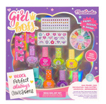 ZESTAW ZDOBIENIA PAZNOKCI DZIECI LAKIERY OZDOBY